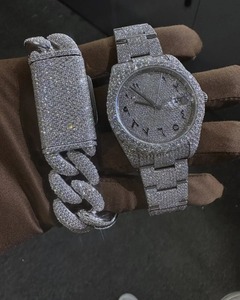 Customised Logo Iced Trendy Diamond <strong>Watch</strong> VVS Moissanite High Quality Fashionable Mechanic <strong>Watch</strong> For Special Diamonds Tester - Product Image 3