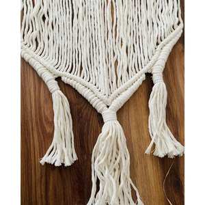 Camino de mesa de cuerda de algodón de macramé hecho a mano, Mantel Individual de mesa de comedor de estilo bohemio decorativo, venta al por mayor de India - Product Image 6