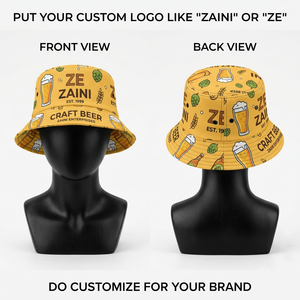 Chapeau Bob Unisexe d'Été en Polyester/Coton Premium 280 GSM avec Impression Intégrale et Broderie 3D Personnalisée Laminée - Product Image 1