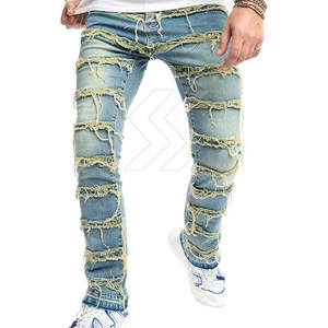 Ropa informal de alta calidad Pantalones de hombre lavados de color sólido Pantalones apilados de hombre más vendidos para adultos - Product Image 4