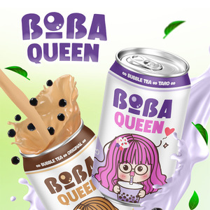 Bebidas de Té con Leche y Burbujas Boba Queen en Lata de 330 ml con Tapioca Boba Taro, Certificación HALAL, Suministro al por Mayor de Bebidas, OEM ODM - Product Image 6