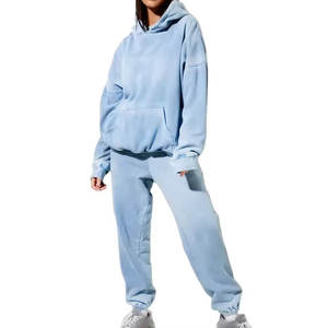 Chándal Deportivo Transpirable de Color Sólido al por Mayor a Precio Económico de Alta Calidad con Impresión Personalizada y Lavado Ácido para Mujer, Servicio OEM - Product Image 1