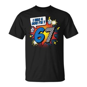 Maglietta promozionale per compleanno 6/7 anni con messaggio 'Ora ho 7 anni' - Product Image 1