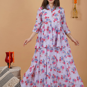 กํามะหยี่ลาย้เหนียวหนักพร้อมงานปักหนักด้วยงานฝีมือเพชรพร้อมขอบลูกไม้ Moti แฟนซีเต็มแขน - Product Image 1