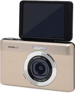 PIXPRO C1 Friendly Zoom <b>Digital</b> <b>Camera</b> 13MP Compact Point and Shoot with 28 180 Tilt LCD Flip Screen Retro <b>Vintage</b> Design - Product Image 1