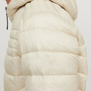 เสื้อแจ็คเก็ตขนเป็ดกันลมสำหรับผู้ชายและผู้หญิง2025โลโก้ด้านหน้าแบบกำหนดเองสีดำทำให้ฤดูหนาวอบอุ่น - Product Image 4