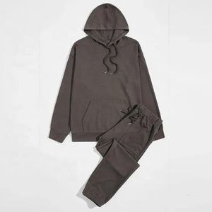 Personalizado de talla grande 100% algodón Premium grueso pesado Jogging traje conjunto chándales pantalones de chándal Sudadera con capucha bordado impreso Maternidad - Product Image 1