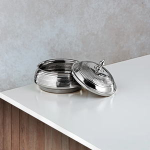 Indien moderne sous les bols de dates émaillés bol de noix et bols de fruits de l'Inde argent design arabe - Product Image 2