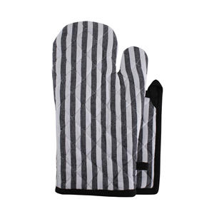 100% Cotton <b>Oven</b> Mitts <b>with</b> <b>Silicone</b> Strip Green Pot Holders for Cooking Microwave Baking Home Food Protection for Restaurants - Product Image 5