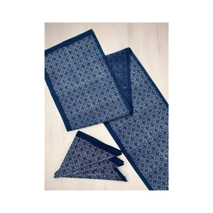 Vente en gros de luxe motif zèbre brodé 100% coton biologique lin certificat GOTS mariage événement hôtel dîner chemins de table - Product Image 5