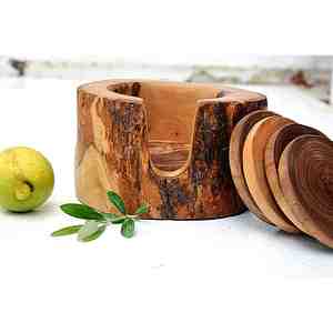 Sous-verres en bois de noyer fabriqués à la main personnalisés qualité d'exportation ensemble durable de nouveau design fabriqué en Inde - Product Image 3