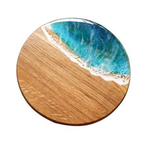 Tabla de cortar de madera redondeada de diseño moderno para accesorios de utensilios de cocina, uso de Catering, tabla de cortar de queso - Product Image 1