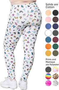 Leggings de cintura alta de talla grande para mujer, pantalones de entrenamiento transpirables suaves con Control de barriga, estilo informal - Product Image 2