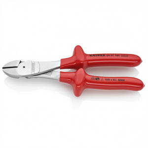 กรรไกรตัดเฉียงแรงบิดสูง Knipex ชุบโครเมียม ผ่านการทดสอบ VDE พร้อมด้ามจับหุ้มฉนวน - Product Image 2