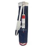 Sacs de golf avec broderie de logo personnalisé d'usine pochette en cuir et toile sac de support de golf LCGB-0014