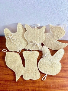 Natural Loofah Bath Shower Wash Body Pot Loofa Sponge Scrubber Towel Pot Dish Loofa Bath and Shower Sponge with Rope - Product Image 6