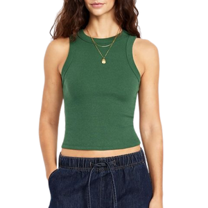 Fitness Tank Top Mujer Algodón Transpirable Stretch Activewear Chaleco OEM Fabricante Suministro a granel para gimnasio y Deportes - Product Image 2