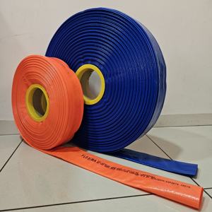 Venta al por mayor de PVC Lay manguera plana de alta intensidad 2 pulgadas 3 pulgadas 4 pulgadas 6 \ "revestimiento de plástico Lay tubos planos tubos 100 de alta presión - Product Image 1