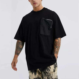 เสื้อยืดสตรีทแวร์ผ้าฝ้ายพรีเมียม ขายส่ง ออกแบบเองได้ เสื้อยืดผู้ชายผ้าฝ้ายนุ่ม สวมใส่สบาย รับผลิตแบบ OEM - Product Image 6