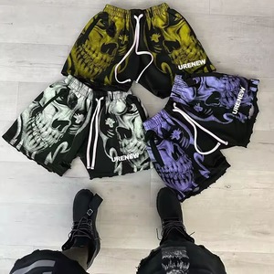 Custom Graphics Logo Summer Style High Quality Breathable Reflective Cotton Blank French Terry <b>Shorts</b> for Men - Product Image 2