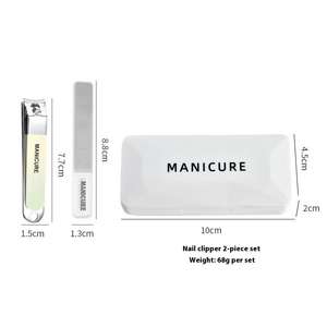 Ensemble de coupe-ongles portables avec lime en verre outils de manucure manucure ensembles de pédicure coupe-ongles en acier inoxydable ensemble de coupe-ongles - Product Image 6
