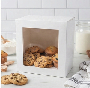 Scatole per Torte Bianche Alte 10*10*10 Pollici a <span class=keywords><strong>2</strong></span> o 3 Livelli con Ampia Finestra Superiore e Frontale per Matrimoni, Compleanni e Feste - Product Image 6