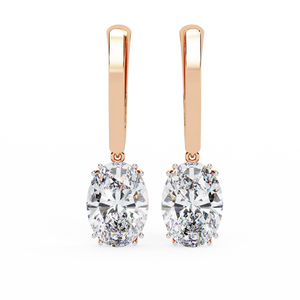 Pendientes Brillantes de Oro de 18K con Diamante Cultivado en Laboratorio, Pendientes de Diamantes Premium - Product Image 1