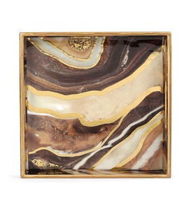 Bandeja de servicio de cuerno pulida octogonal y rectangular para características de hotel y restaurante - Product Image 1