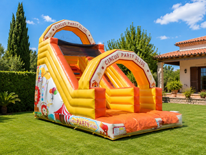 Aire de jeux gonflable professionnelle 7x4x6h m – Toboggan gonflable en PVC – Utilisation professionnelle en extérieur/intérieur – Conforme aux normes européennes - Product Image 1