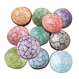 Precio barato, venta al por mayor, tazón de cáscara de coco ecológico, hecho a mano creativo con diseño personalizado, capacidad aceptable de 500ml - Product Image 1