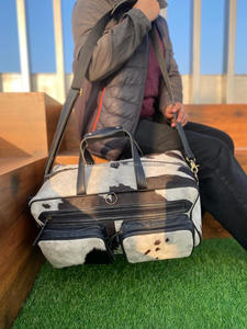 Sacs à langer en cuir de vachette véritable faits à la main sacs à langer en fourrure naturelle Weekender bébé sacs Western élégant Cowgirl mode femmes sacs à bandoulière - Product Image 4