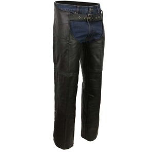 Customized logo <b>Leather</b> <b>Chaps</b> Motorcycle <b>Chaps</b> Plain Bikers Riding Pants Cowboy Vintage <b>Leather</b> <b>Chaps</b> Black - Product Image 1