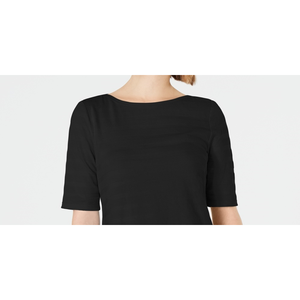 Maglietta da Donna Charter Club in Cotone Traspirante con Maniche a Righe Texturizzate, Nera, Taglia Piccola - Product Image 2