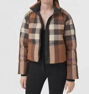 Chaqueta Corta Acolchada Estampada para Mujer, para Invierno, Forro de Nailon Acolchado, Ligera, para Exteriores, Abrigo Cálido de Invierno, Servicio OEM - Product Image 5