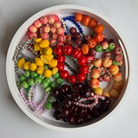 Bracelet créatif en perles de fruits 3D simulés, bracelets faits à la main pour filles, bijoux de mode pour femmes, idéal pour un cadeau
