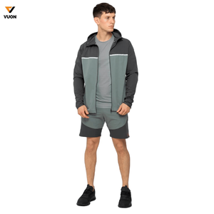 Chaqueta cortavientos personalizable avanzada para hombre, equipo deportivo largo de poliéster, a prueba de viento, cremallera, cuello con capucha, ligero, Formal - Product Image 3