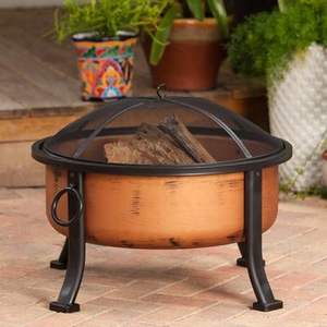 Foyer en cuivre avec support de piédestal élégant et texture martelée artisanale idéale pour la décoration de patio extérieur haut de gamme - Product Image 6