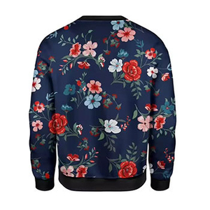 Suéter de gran tamaño con estampado personalizado para hombre, sudadera de sublimación de mezcla de algodón informal a la moda para exteriores - Product Image 2