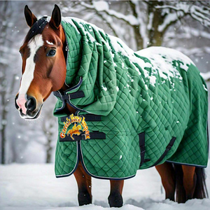 Vente en gros de tapis de cheval d'usine équestre pour l'hiver, coupe-vent, respirant, combo Pferde, couverture, fournisseur de participation Equine Cavallo - Product Image 1