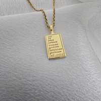 Collier Pendentif Religieux Personnalisé en Argent Sterling 925 Plaqué Rhodium et Or, Vente Chaude, Cadeau de Noël