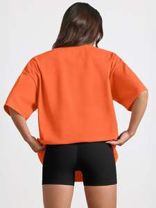 เสื้อยืดผ้านุ่มสำหรับผู้หญิงเสื้อยืดผ้าคอตตอนพิมพ์ลาย OEM สำหรับฤดูร้อน - Product Image 4