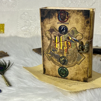 Livre des ombres imprimé Journal en cuir Harry P inspiré Blank Spell Journal Wiccan Witchcraft Junk Journal Hardcover Diary Gift