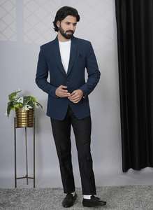 Exportador Indio de Abrigos Modernos para Hombre en Azul Pavo Real, Chaqueta de Invierno a la Moda para Hombre Disponible a Precio de Mayoreo - Product Image 2