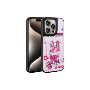Coque en silicone souple blanche avec motif lumineux en relief Netzy Iconic Figure pour iPhone 15 Pro 14 Plus 13 Pro Max Plus - Product Image 1