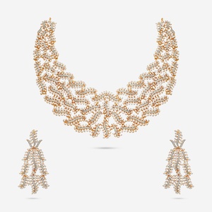 Zircon Necklace 184465 Elegant <b>Wedding</b> <b>Accessory</b> with Dazzling Zircon Stones - Product Image 1