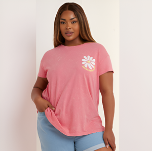 Camiseta de mujer con estampado de lavado ácido de punto de algodón 100% de alta calidad para OEM/ODM ropa de talla grande tela personalizable de Bangladesh - Product Image 1