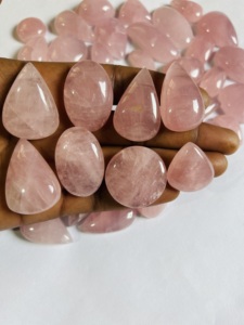 Precio al por mayor, cabujón de cuarzo rosa de calidad AAA +, piedra natural suelta para la fabricación de joyas, cabujón de cuarzo rosa de alta calidad, - Product Image 4