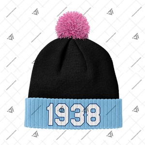 หมวกบีนนี่ถักเองแจ็คเกรกและจิลล์ของอเมริกาหมวกสำหรับฤดูหนาวผ้าแจ็คการ์ดให้ความอบอุ่น - Product Image 1