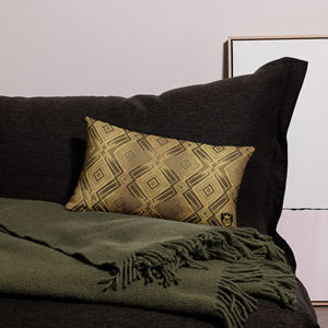 Housse de coussin de luxe en lin Monarch Mosaic, lavable, broderie, techniques de tricot 3D disponibles, rectangulaire, carrée, pour la maison - Product Image 1