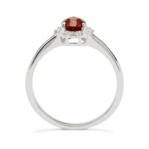 Bague Citrine Marquise Madeira avec Zircon Blanc en Argent Sterling Plaqué Rhodium 0,83 ct Bijoux Fins - Product Image 3